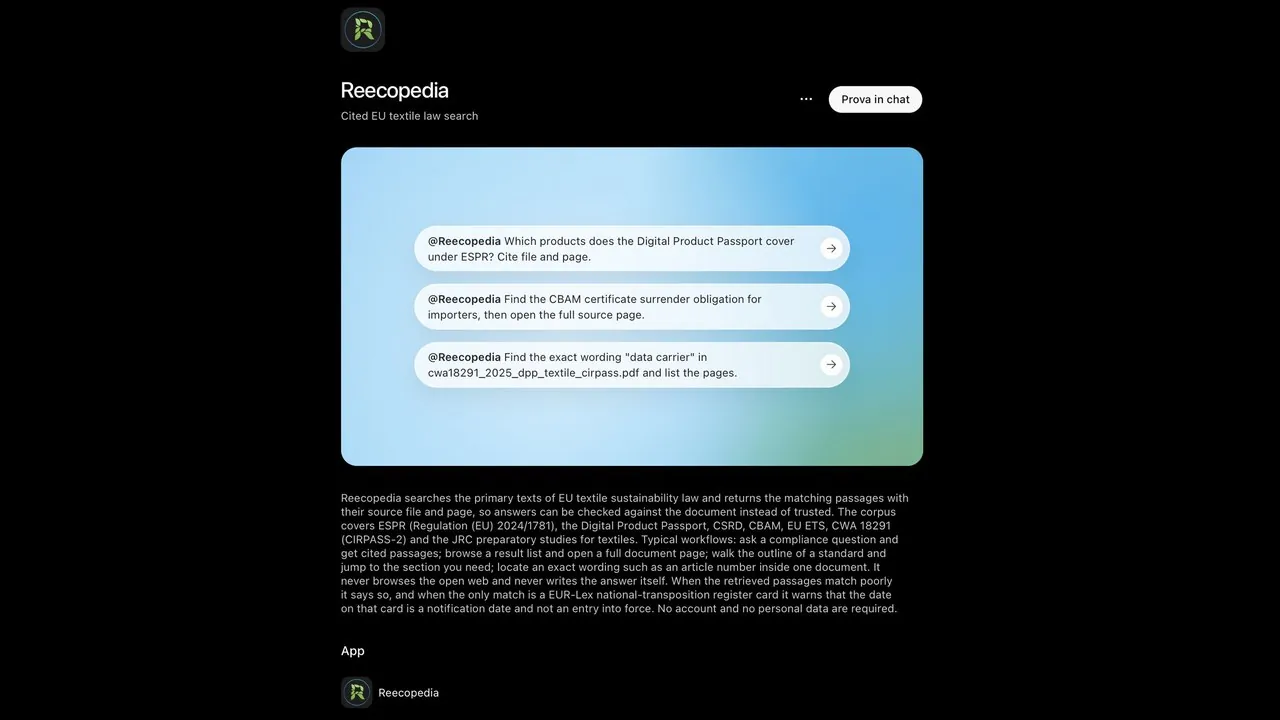 Днес Reecopedia официално е включена в екосистемата на OpenAI